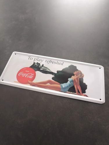 Plaque métallique coca cola
