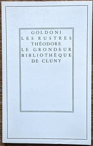 Goldoni les rustres - les,