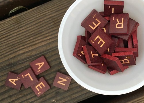 Scrabble original tile - a-z,