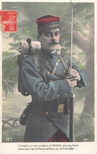 Patriotique soldat - cp,