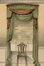 Architecture Hanging Art Nouveau Decoration Original Lithograph C1900