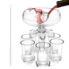 Beverage dispenser and 6 shot glasses wine dispenser dispenser of 6...