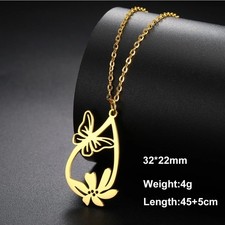 Collier Papillon Doré en