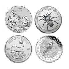 Lot 4 Pièces 1 Oz Silver -