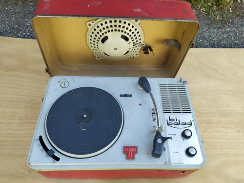 Ancien tourne disque - disque, bi