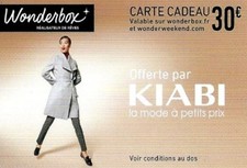 Carte cadeau - Wonderbox /  Kiabi  /  voir scan-   GIFT CARD