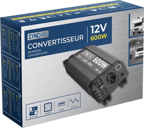 Convertisseur 600w 12v 220v - 600w, 12v/220v