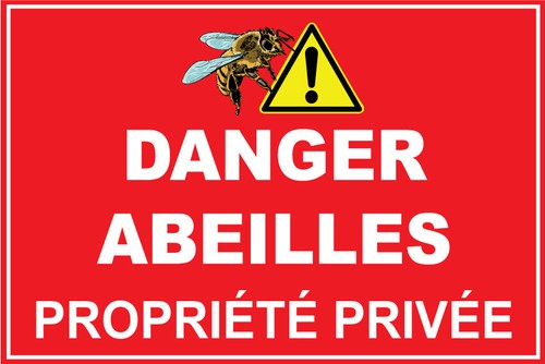 Panneau danger abeilles