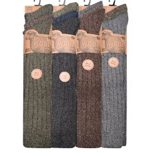 3 Pairs Mens Long Lenght Thick Lamb Wool Work Hiking Boot Socks Warm Size UK6-11