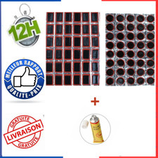 Rustine Rectangle-Carré Crevaison Vélo + Colle Réparation Roue Pneu VTT Rustines