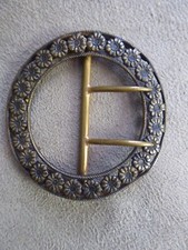 BELT BUCKLE, antique, brass.