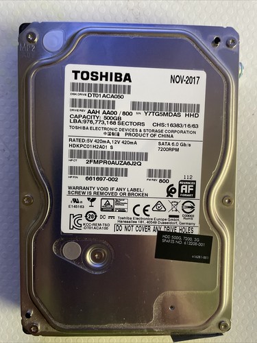 Toshiba hdd dt01aca050 500gb - toshiba,