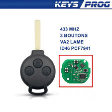 Clé électronique vierge compatible Smart Fortwo 451 2007 - 2015 lame va2