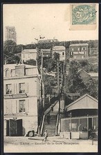 CPA Laon, Escalier de la Gare