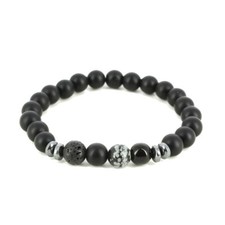 Clj Charles Le Jeune. Bracelet. Perle Hemaite, Pierre semi-précieuse. noir Hemat