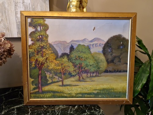 Peinture ancienne encadrée - ancienne,