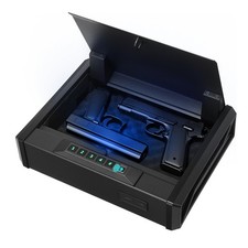 VEVOR Coffre-Fort pour 2 Pistolets et Chargeurs Empreinte Digitale Clavier Clé