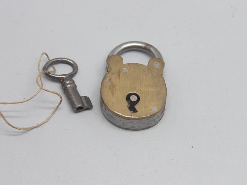 Ancien mini cadenas clef - cadenas, cle