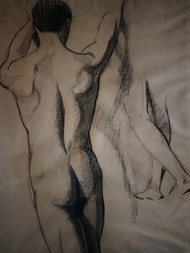 Joli dessin fusain modèle - au,