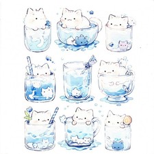 Serviettes en papier chat