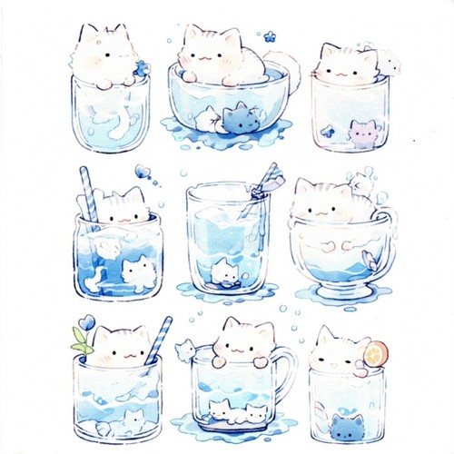 Serviettes papier chat - en,
