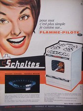 1962 PRESS ADVERTISEMENT SCHOLTES STOVE FLAME PILOT GAS - ADVERTISING