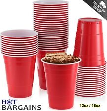 Disposable Red Party Cups – American 12oz & 16oz Ping Pong Cups, Reusable Option