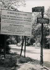 PARIS 1955 - Bois de Boulogne new signage - PR 234