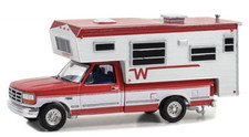 FORD F-250 + Winnebago Camper - 1995 - red / white - Greenlight 1:64