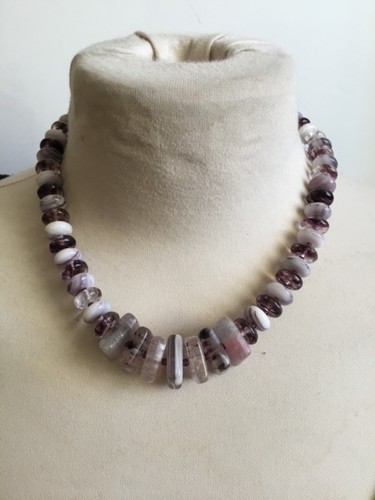 Collier pierre semi - , précieuse