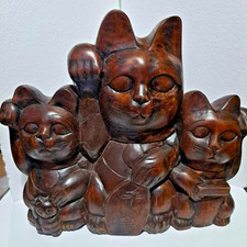 Figurine ornement famille chat