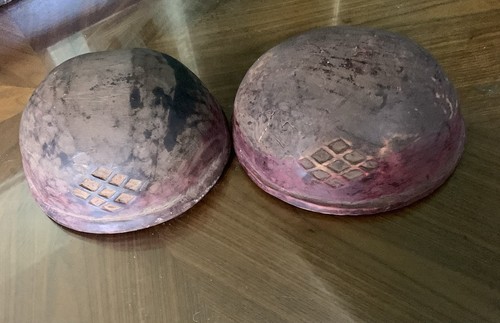 Rare paire bols - de, bois