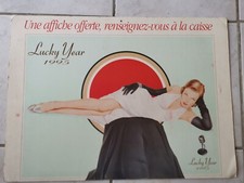 affiche pin up Lucky strike 1995 carton publicitaire tabac