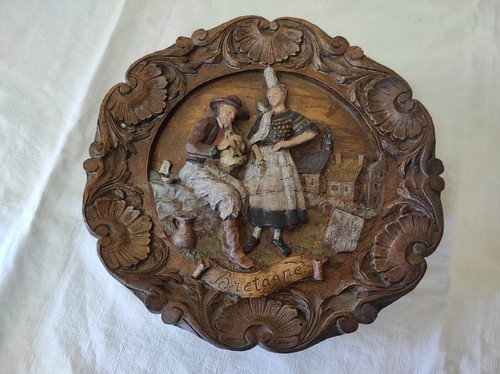 Ancienne assiette décorative - ancienne,