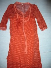 Robe Maje corail soie doublée