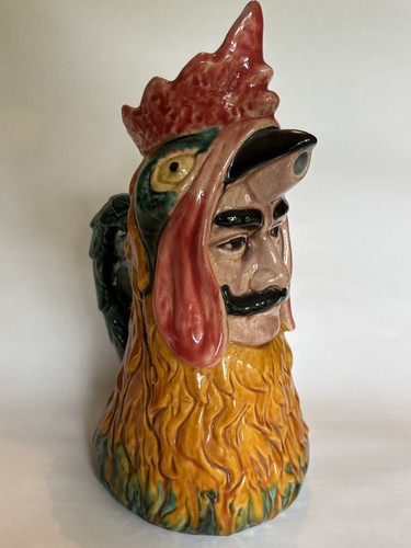Rare pichet barbotine homme - pichet,