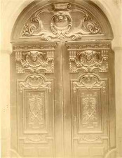 France, Paris, entrance door to identify vintage albumen print albumen print