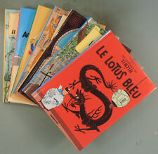 Tintin serie de 7 albums petit format journal Le Soir Herge Casterman TBE