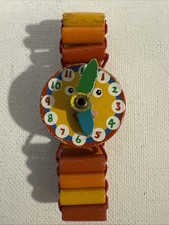 TATIRI Orange Red Yellow Wooden Children’s Watch Expandable Bracelet Teach Time
