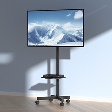 VEVOR Support TV sur Pied Chariot TV 23-60po Hauteur Réglable Max VESA 400x400mm