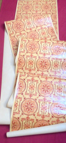Papier peint ancien - , carrelage