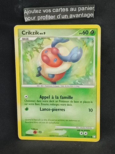 Carte pokémon crikzik 123 - pokémon, 86/123