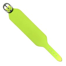 Bracelet cuir blanc -M- jaune