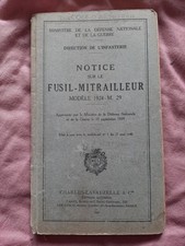 RARE notice fusil mitrailleur