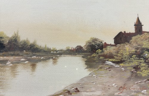 Aquarelle rehaut gouache - et,
