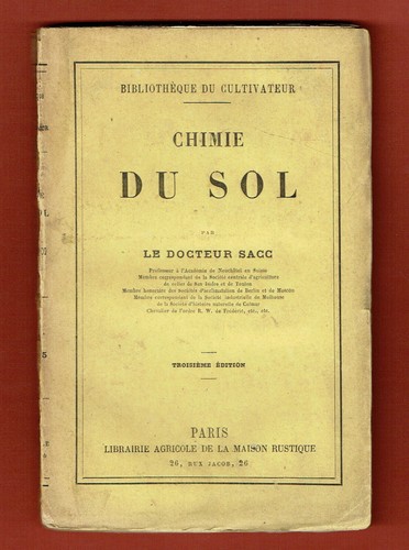 Chimie sol docteur sacc - docteur,