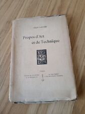 Livre Propos d'Arts et de