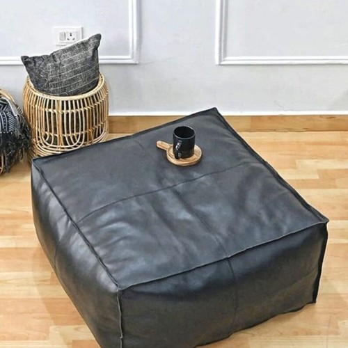 Tabouret boho pouf - tabouret, noir