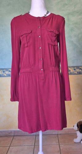 Robe chemise camaïeu fuschia - robe,