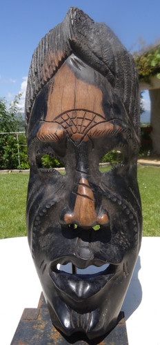 Masque bois ébène 45 - d'ébène,